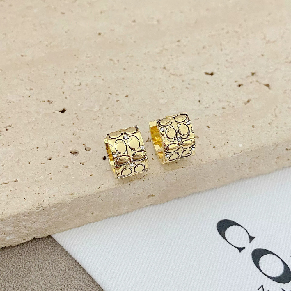 Coach Earrings Metal Design